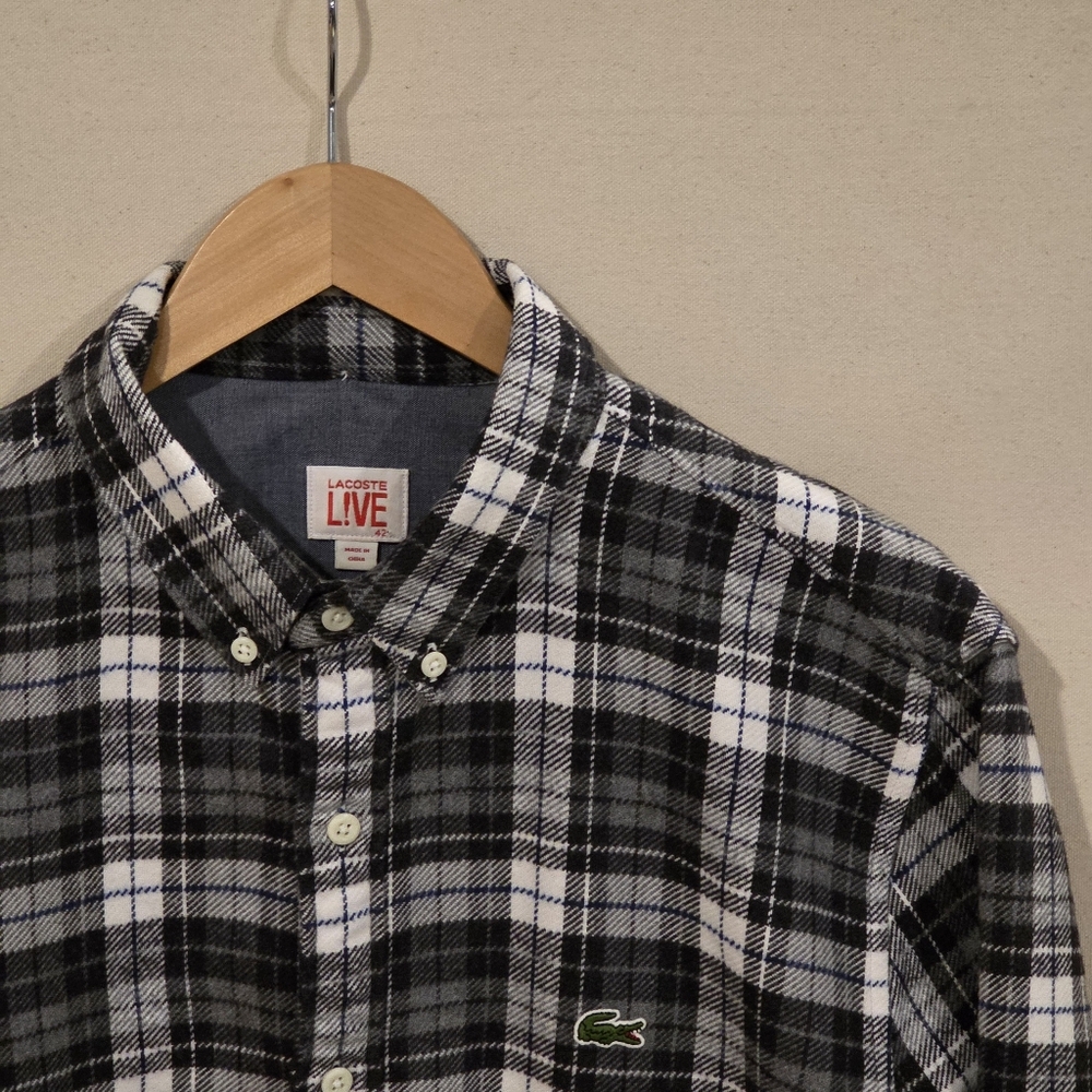 Lacoste Live Flannel Button Down 42/L